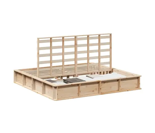 Gultas Rāmis Ar Uzglabāšanu Brūna 180 X 200 Cm Koka Vidaxl