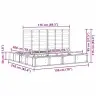 Gultas Rāmis Ar Uzglabāšanu Brūna 180 X 200 Cm Koka Vidaxl