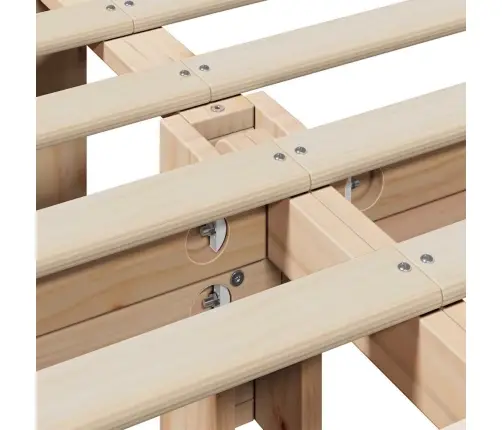 Gultas Rāmis Ar Pacelšanas Uzglabāšanu, Vaska Brūnā Krāsā, 180 X 200 Cm, Cietā Priede Vidaxl