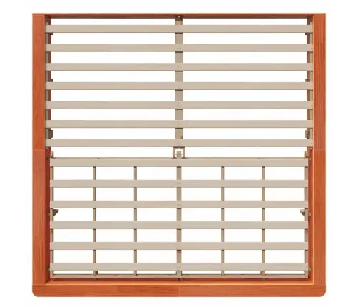 Gultas Rāmis Ar Pacelšanas Uzglabāšanu, Vaska Brūnā Krāsā, 180 X 200 Cm, Cietā Priede Vidaxl