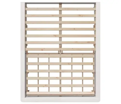 Voodi Raam Valge 160 X 200 Cm Tahke Mänd