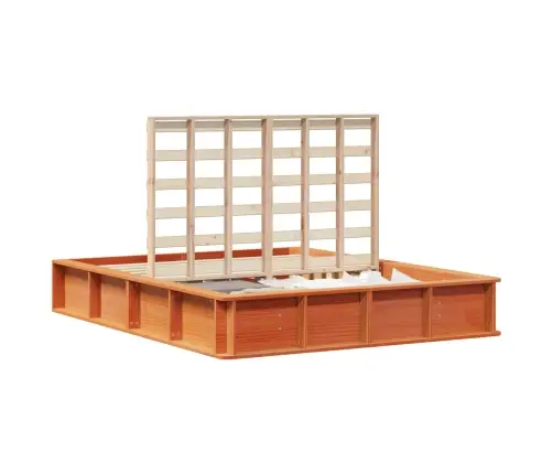 Gultas Rāmis Ar Pacelšanas Uzglabāšanu Brūnā Krāsā, 160 X 200 Cm, No Cieta Priežu Koka Vidaxl