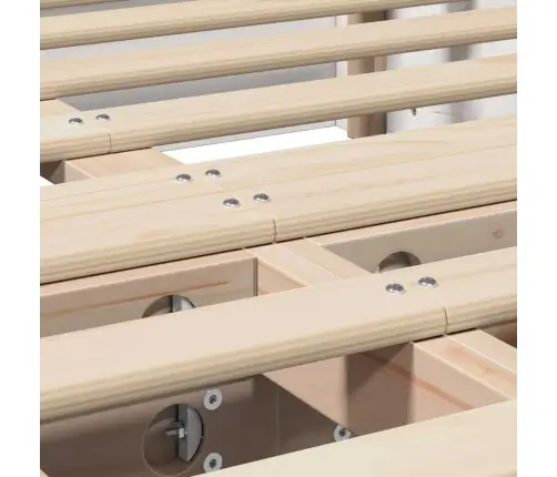 Lovos Rėmas Balta 140 X 190 Cm Kietos Pušies Mediena