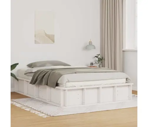 Lovos Rėmas Balta 140 X 190 Cm Kietos Pušies Mediena