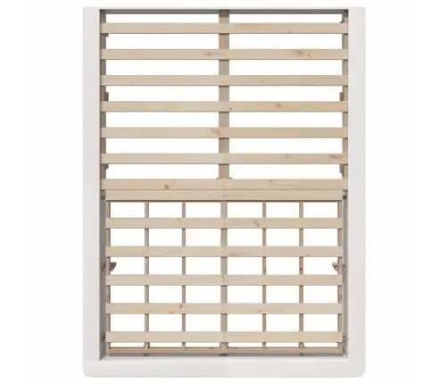 Gultas Rāmis Ar Uzglabāšanu Balts 135 X 190 Cm Koka Vidaxl