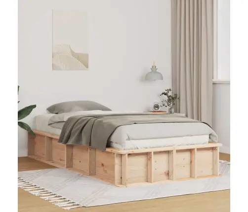 Gultas Rāmis Ar Uzglabāšanu Brūna 100 X 200 Cm Koka Vidaxl