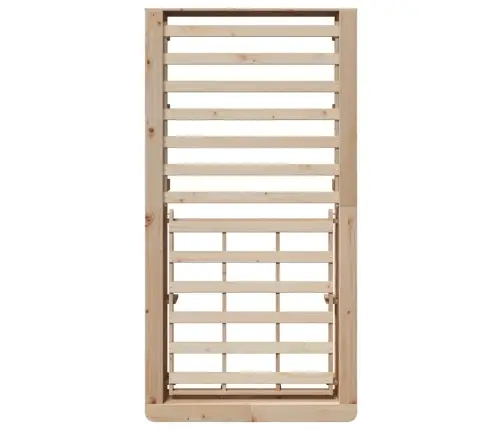 Gultas Rāmis Ar Uzglabāšanu Brūna 100 X 200 Cm Koka Vidaxl