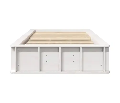 Voodi Raam Valge 100 X 200 Cm Tahke Mänd