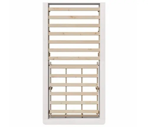 Voodi Raam Valge 100 X 200 Cm Tahke Mänd