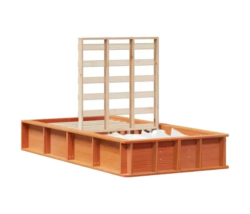 Gultas Rāmis Ar Uzglabāšanu Vaska Brūna 80 X 200 Cm Koka Vidaxl