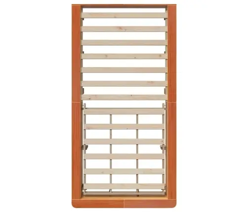 Gultas Rāmis Ar Uzglabāšanu Vaska Brūna 80 X 200 Cm Koka Vidaxl