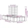 Lovos Rėmas Balta 210 X 118 X 30 Cm Kietos Pušies Mediena