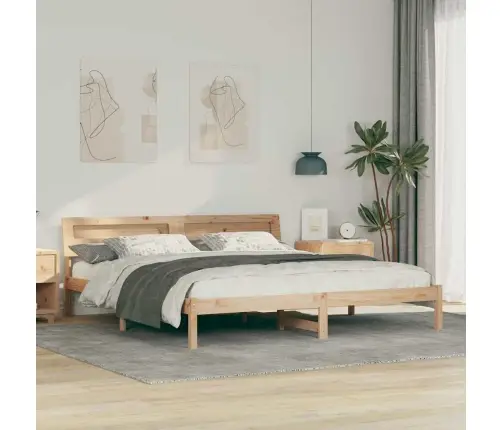 Lovos Rėmas Ruda 200 X 200 Cm Kietos Pušies Mediena