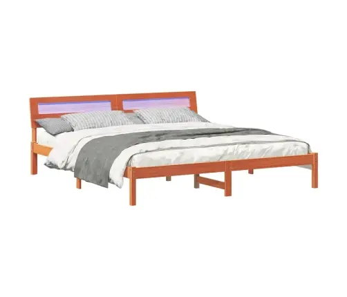 Gultas Rāmis Brūna 200 X 200 Cm Masīvkoks Vidaxl