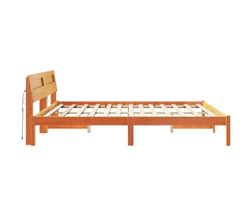 Gultas Rāmis Brūna 200 X 200 Cm Masīvkoks Vidaxl