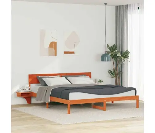 Voodi Raam Peaga Vahapruun 200 X 200 Cm Tahke Mänd