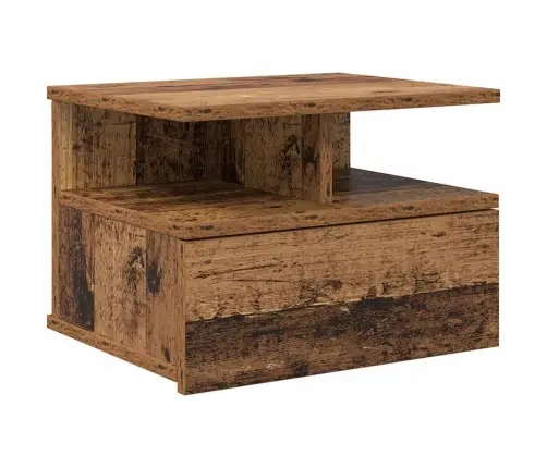 Peldējošais Naktsgaldiņš Vecais Koks 40X31X27 Cm Inženiertehniskais Koks Vidaxl