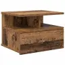 Peldējošais Naktsgaldiņš Vecais Koks 40X31X27 Cm Inženiertehniskais Koks Vidaxl