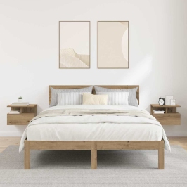 Peldošais Naktsgaldiņš 2 Pcs Amatnieku Ozola 40 X 31 X 27 Cm Vidaxl