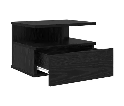 Plaukiojantys Naktiniai Staliukai Su Stalčių Juodas Ąžuolas