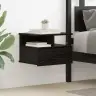 Peldējošie Naktsgaldiņi 2 Gab Melna Ozolkoka 40X31X27 Cm Inženierijas Koks Vidaxl