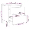 Šalia Lovos Spintelė 2 Pcs Sena Mediena 40 X 35 X 50 Cm
