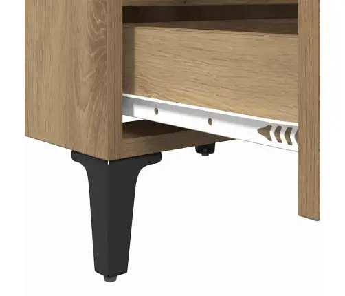 Gultas Skapji 2 Gab Mākslinieciska Ozola 40X35X50 Cm Pārstrādāta Koksne Vidaxl