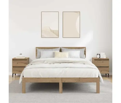 Gultas Skapji 2 Gab Mākslinieciska Ozola 40X35X50 Cm Pārstrādāta Koksne Vidaxl