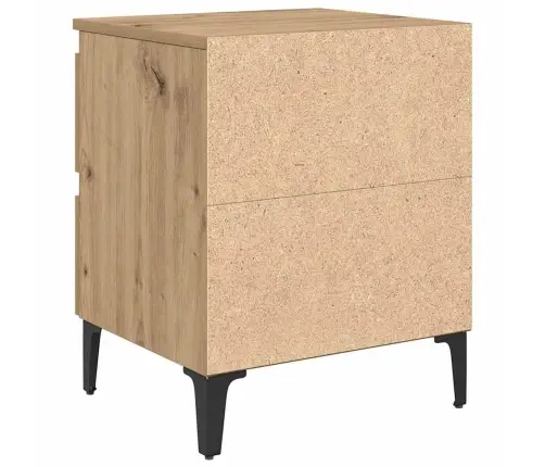 Gultas Skapji 2 Gab Mākslinieciska Ozola 40X35X50 Cm Pārstrādāta Koksne Vidaxl