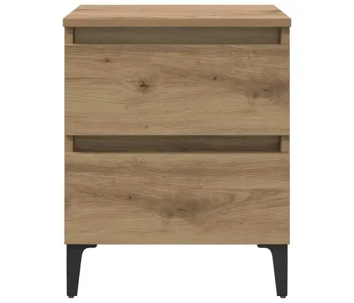 Gultas Skapji 2 Gab Mākslinieciska Ozola 40X35X50 Cm Pārstrādāta Koksne Vidaxl