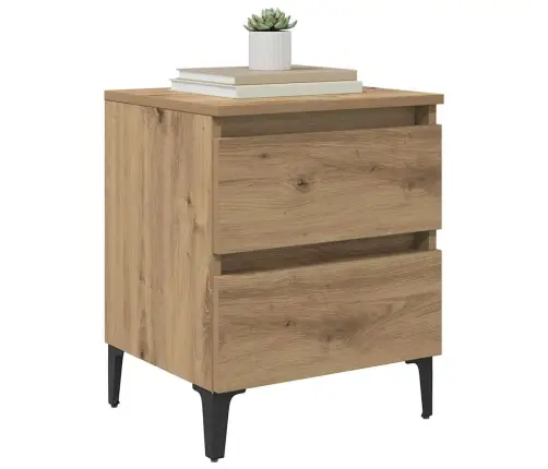 Gultas Skapji 2 Gab Mākslinieciska Ozola 40X35X50 Cm Pārstrādāta Koksne Vidaxl