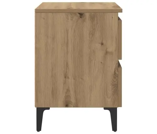 Gultas Skapji 2 Gab Mākslinieciska Ozola 40X35X50 Cm Pārstrādāta Koksne Vidaxl