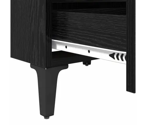 Gultas Skapji 2 Gab Melna Ozolkoka 40X35X50 Cm Inženierīgs Koks Vidaxl