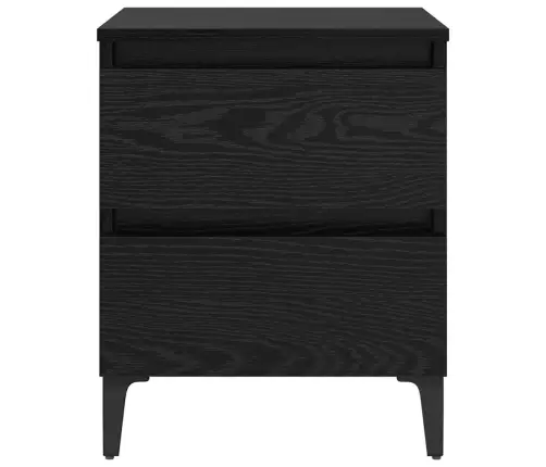 Gultas Skapji 2 Gab Melna Ozolkoka 40X35X50 Cm Inženierīgs Koks Vidaxl