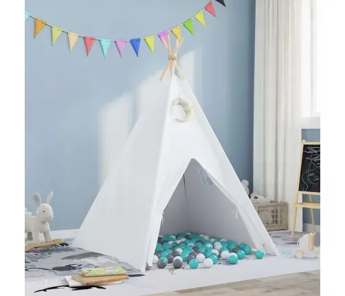 Tīpi Telts Pelēka Piparmētras Vidējs Kokvilna & Plastmasa Vidaxl