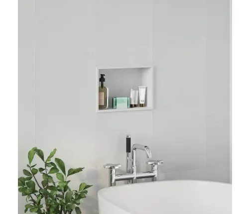 Dušinurk Valge 30 X 20 X 9.5 Cm Roostevaba Teras