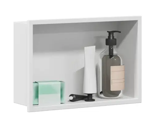 Dušinurk Valge 30 X 20 X 9.5 Cm Roostevaba Teras