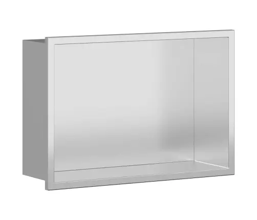 Dušas Niša Sudraba 30 X 20 X 9.5 Cm Nerūsējošs Tērauds Vidaxl
