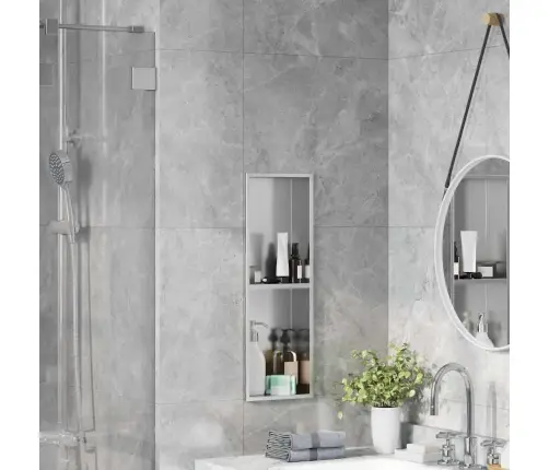 Dušas Niša Sudraba 60 X 20 X 9.5 Cm Nerūsējošs Tērauds Vidaxl