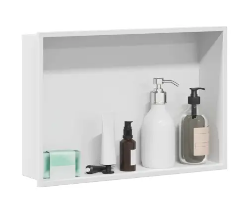 Dušinurk Valge 45 X 30 X 9.5 Cm Roostevaba Teras