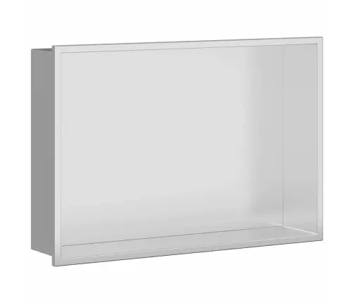 Dušas Niša Sudraba 45 X 30 X 9.5 Cm Nerūsējošs Tērauds Vidaxl