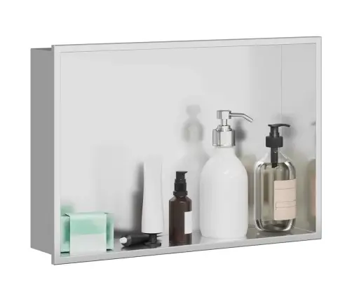 Dušas Niša Sudraba 45 X 30 X 9.5 Cm Nerūsējošs Tērauds Vidaxl