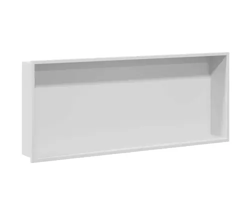Dušas Niša Balts 75 X 30 X 9.5 Cm Nerūsējošs Tērauds Vidaxl