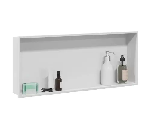 Dušas Niša Balts 75 X 30 X 9.5 Cm Nerūsējošs Tērauds Vidaxl