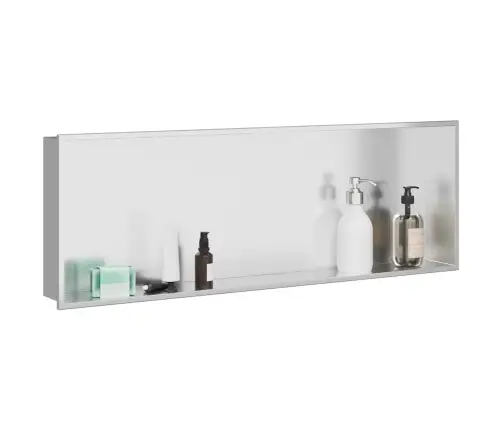 Dušas Niša Sudraba 90 X 30 X 9.5 Cm Nerūsējošs Tērauds Vidaxl