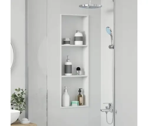 Dušas Niša Balts 90 X 30 X 9.5 Cm Nerūsējošs Tērauds Vidaxl