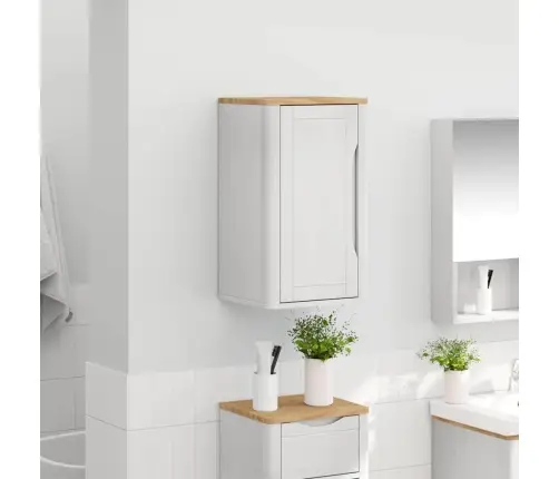 Vannas Sienas Skapītis Balts 60 X 40 X 80 Cm Ciets Priedes Koks Vidaxl
