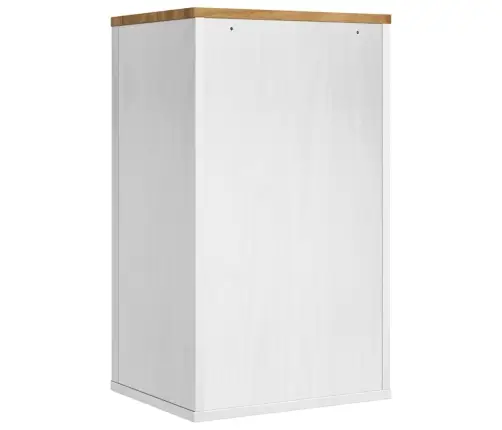 Vannas Sienas Skapītis Balts 60 X 40 X 80 Cm Ciets Priedes Koks Vidaxl