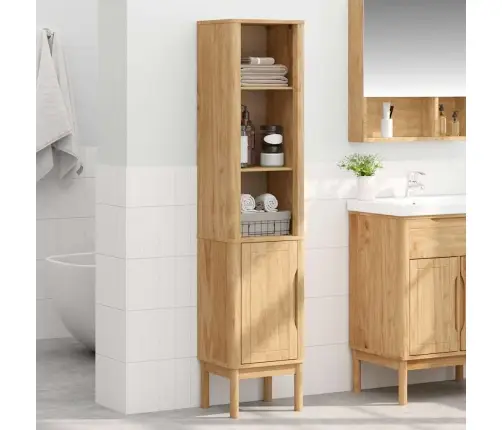 Vonios Aukšta Spintelė Floro Vaško Ruda 35 X 30 X 160 Cm