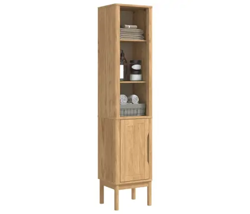 Vonios Aukšta Spintelė Floro Vaško Ruda 35 X 30 X 160 Cm